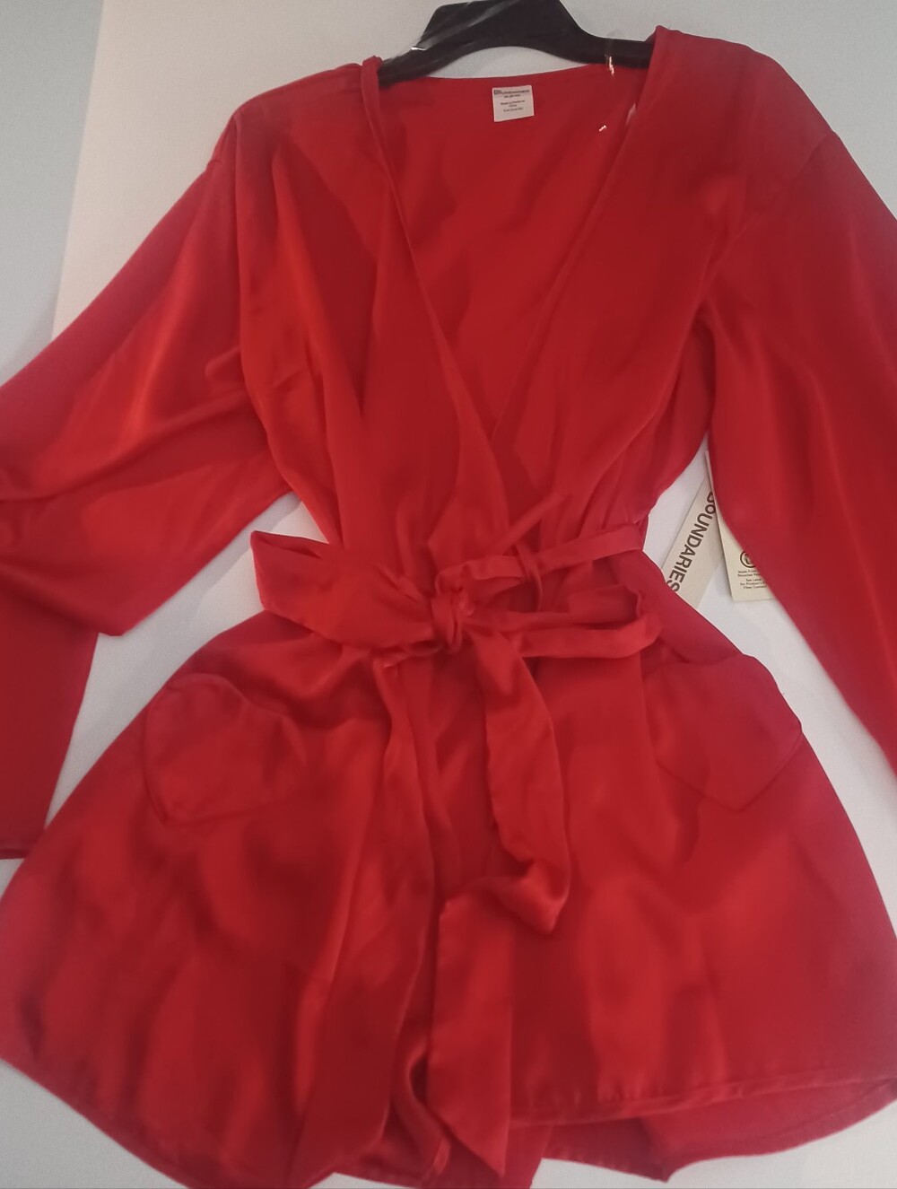 Nobo Red Satin Robe Sz M 8 10